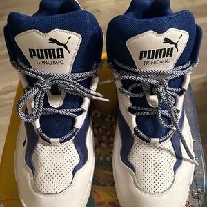 Puma Men’s Trinomic Blue White Athletic Shoes